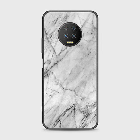 Infinix Note 7 Cover- White Marble Series - HQ Ultra Shine Premium Infinity Glass Soft Silicon Borders Case