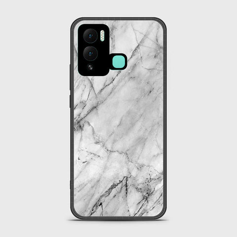 Infinix Hot 12 Play Cover- White Marble Series - HQ Ultra Shine Premium Infinity Glass Soft Silicon Borders Case