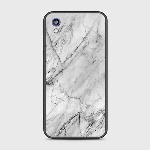 Honor 8S 2020 Cover - White Marble Series - HQ Ultra Shine Premium Infinity Glass Soft Silicon Borders Case