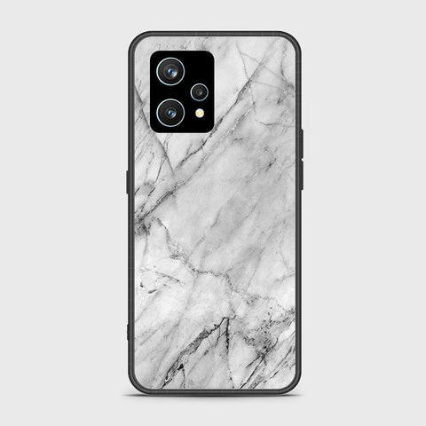 Realme 9 4G Cover- White Marble Series - HQ Ultra Shine Premium Infinity Glass Soft Silicon Borders Case