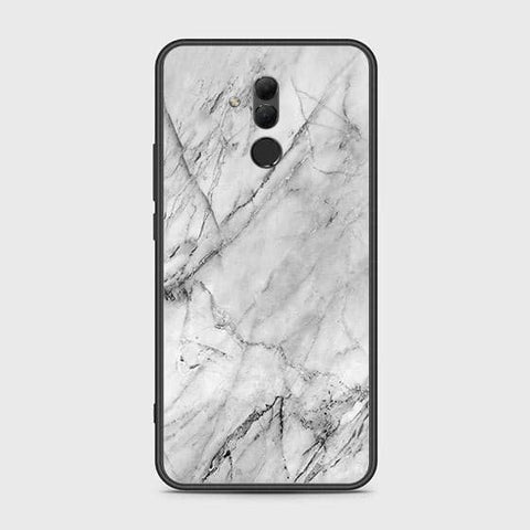 Huawei Mate 20 Lite Cover - White Marble Series - HQ Ultra Shine Premium Infinity Glass Soft Silicon Borders Case