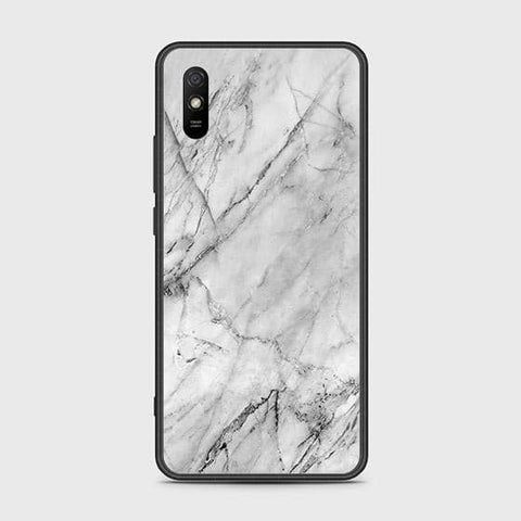 Xiaomi Redmi 9A Cover - White Marble Series - HQ Ultra Shine Premium Infinity Glass Soft Silicon Borders Case