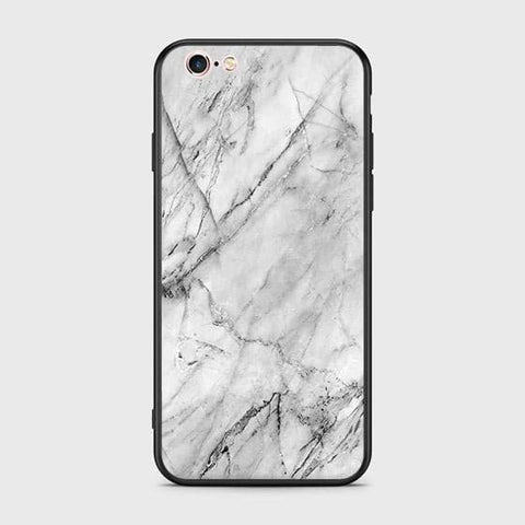 iPhone 6S / 6 Cover - White Marble Series - HQ Ultra Shine Premium Infinity Glass Soft Silicon Borders Case