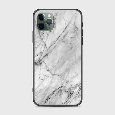 iPhone 11 Pro Max Cover - White Marble Series - HQ Ultra Shine Premium Infinity Glass Soft Silicon Borders Case