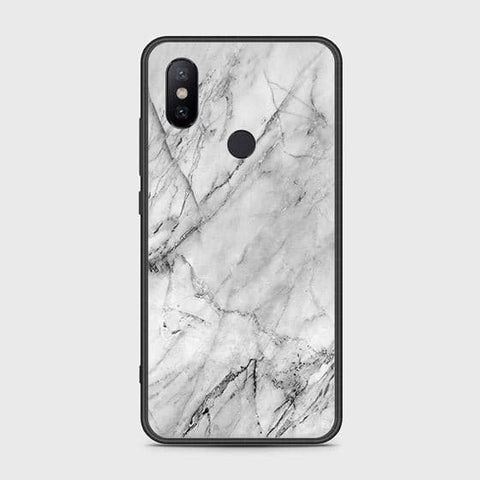 Xiaomi Mi A2 / Mi 6X Cover - White Marble Series - HQ Ultra Shine Premium Infinity Glass Soft Silicon Borders Case