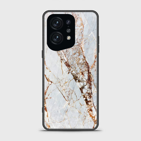 Oppo Find X5 Cover - White Marble Series - HQ Ultra Shine Premium Infinity Glass Soft Silicon Borders Case