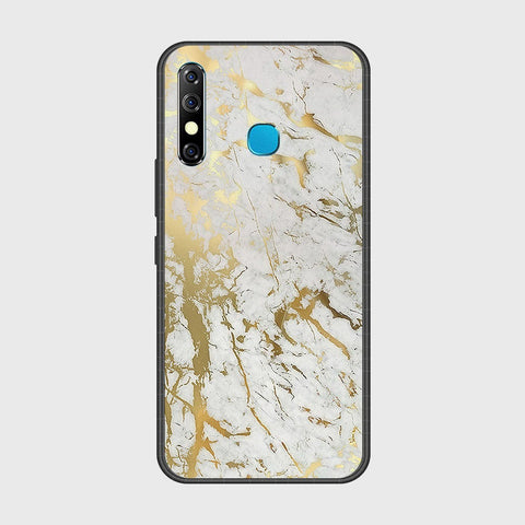 Tecno Spark 4 Cover- White Marble Series - HQ Ultra Shine Premium Infinity Glass Soft Silicon Borders Case