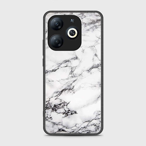 Tecno Spark 20 Cover- White Marble Series - HQ Ultra Shine Premium Infinity Glass Soft Silicon Borders Case