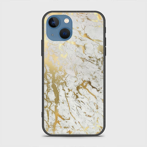 iPhone 13 Cover - White Marble Series - HQ Ultra Shine Premium Infinity Glass Soft Silicon Borders Case