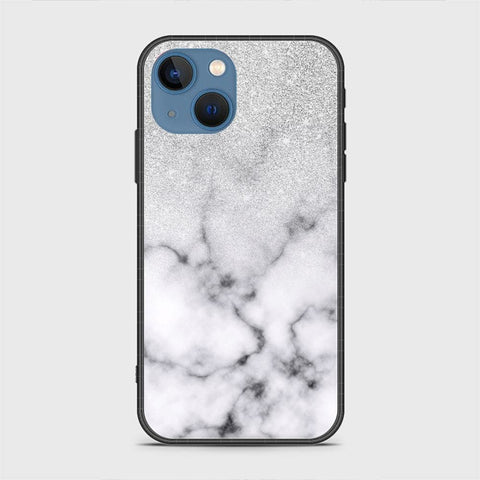 iPhone 13 Cover - White Marble Series - HQ Ultra Shine Premium Infinity Glass Soft Silicon Borders Case