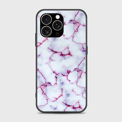 iPhone 15 Pro Max Cover- White Marble Series - HQ Ultra Shine Premium Infinity Glass Soft Silicon Borders Case