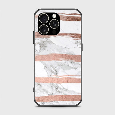 iPhone 15 Pro Max Cover- White Marble Series - HQ Ultra Shine Premium Infinity Glass Soft Silicon Borders Case