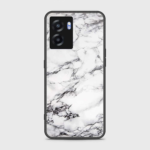 Realme Q5i Cover- White Marble Series - HQ Ultra Shine Premium Infinity Glass Soft Silicon Borders Case