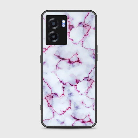 Realme Q5i Cover- White Marble Series - HQ Ultra Shine Premium Infinity Glass Soft Silicon Borders Case