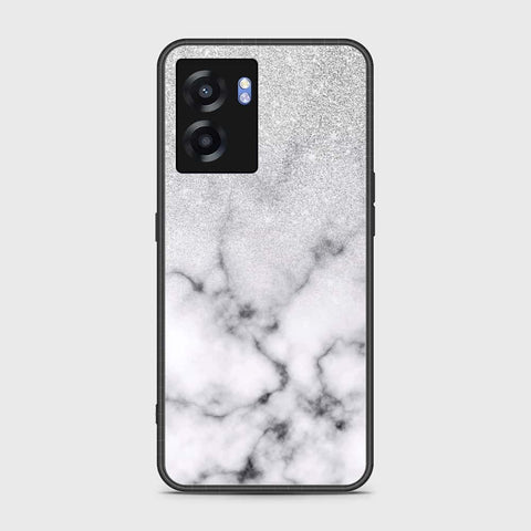 Realme Narzo 50 5G Cover- White Marble Series - HQ Ultra Shine Premium Infinity Glass Soft Silicon Borders Case