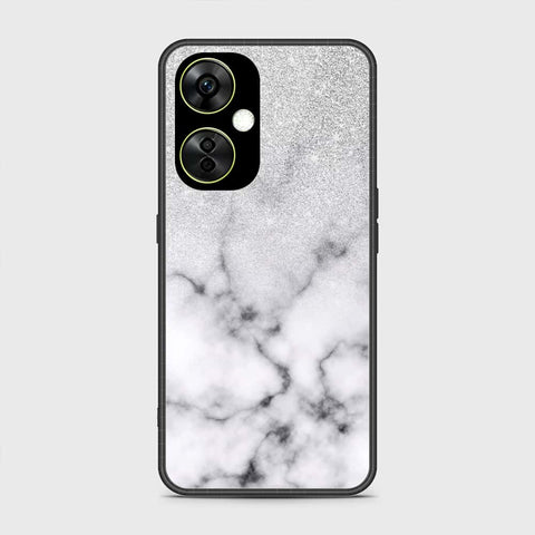 OnePlus Nord CE 3 Lite Cover- White Marble Series - HQ Ultra Shine Premium Infinity Glass Soft Silicon Borders Case