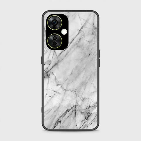 OnePlus Nord CE 3 Lite Cover- White Marble Series - HQ Ultra Shine Premium Infinity Glass Soft Silicon Borders Case