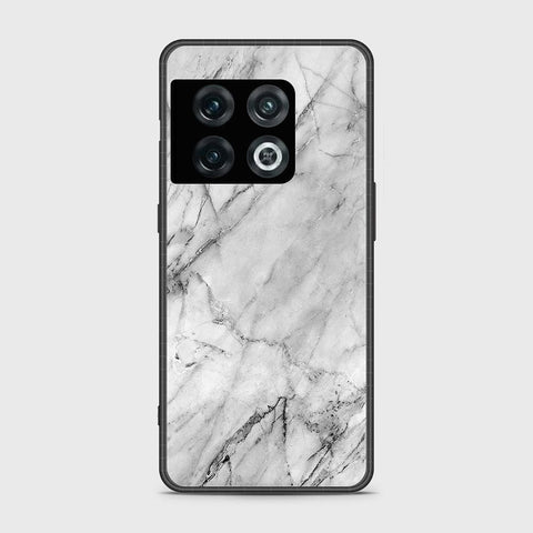 OnePlus 10 Pro Cover- White Marble Series - HQ Ultra Shine Premium Infinity Glass Soft Silicon Borders Case