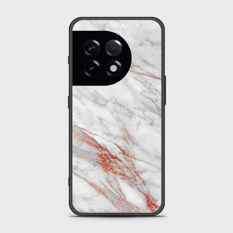 OnePlus 11Cover- White Marble Series - HQ Ultra Shine Premium Infinity Glass Soft Silicon Borders Case