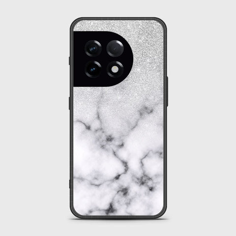 OnePlus 11Cover- White Marble Series - HQ Ultra Shine Premium Infinity Glass Soft Silicon Borders Case