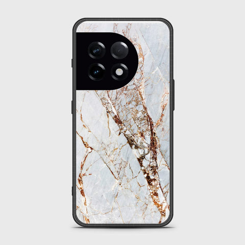 OnePlus 11R Cover- White Marble Series - HQ Ultra Shine Premium Infinity Glass Soft Silicon Borders Case