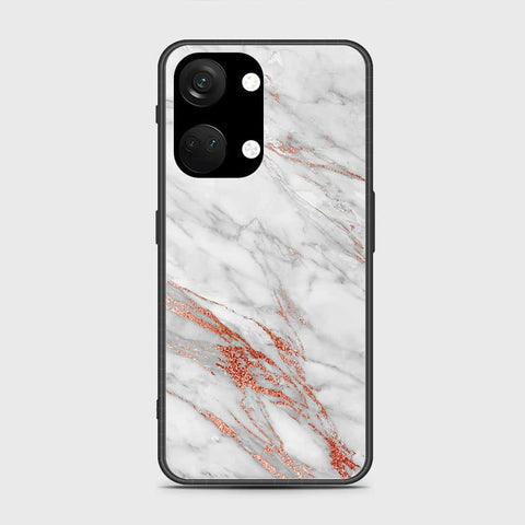 OnePlus Ace 2V Cover- White Marble Series - HQ Ultra Shine Premium Infinity Glass Soft Silicon Borders Case