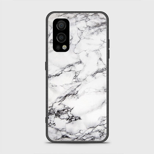 OnePlus Nord 2 Cover - White Marble Series - HQ Ultra Shine Premium Infinity Glass Soft Silicon Borders Case