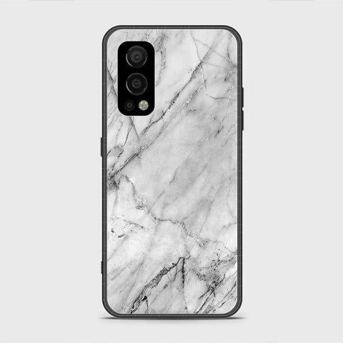 OnePlus Nord 2 Cover - White Marble Series - HQ Ultra Shine Premium Infinity Glass Soft Silicon Borders Case