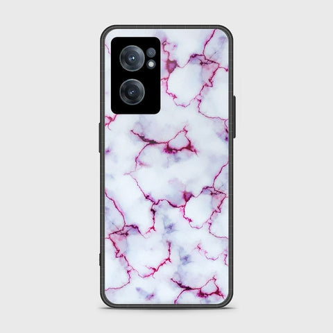 OnePlus Nord CE 2 5G Cover- White Marble Series - HQ Ultra Shine Premium Infinity Glass Soft Silicon Borders Case