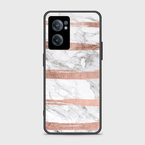 OnePlus Nord CE 2 5G Cover- White Marble Series - HQ Ultra Shine Premium Infinity Glass Soft Silicon Borders Case