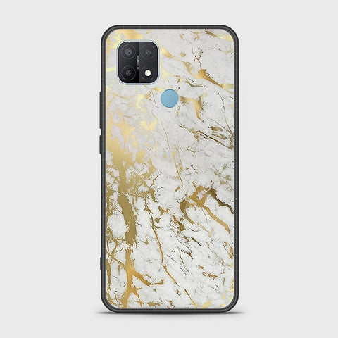 Oppo A15 Cover- White Marble Series - HQ Ultra Shine Premium Infinity Glass Soft Silicon Borders Case