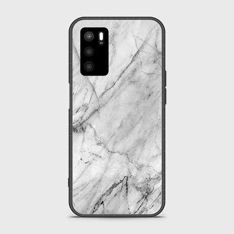 Oppo A16s Cover- White Marble Series - HQ Ultra Shine Premium Infinity Glass Soft Silicon Borders Case