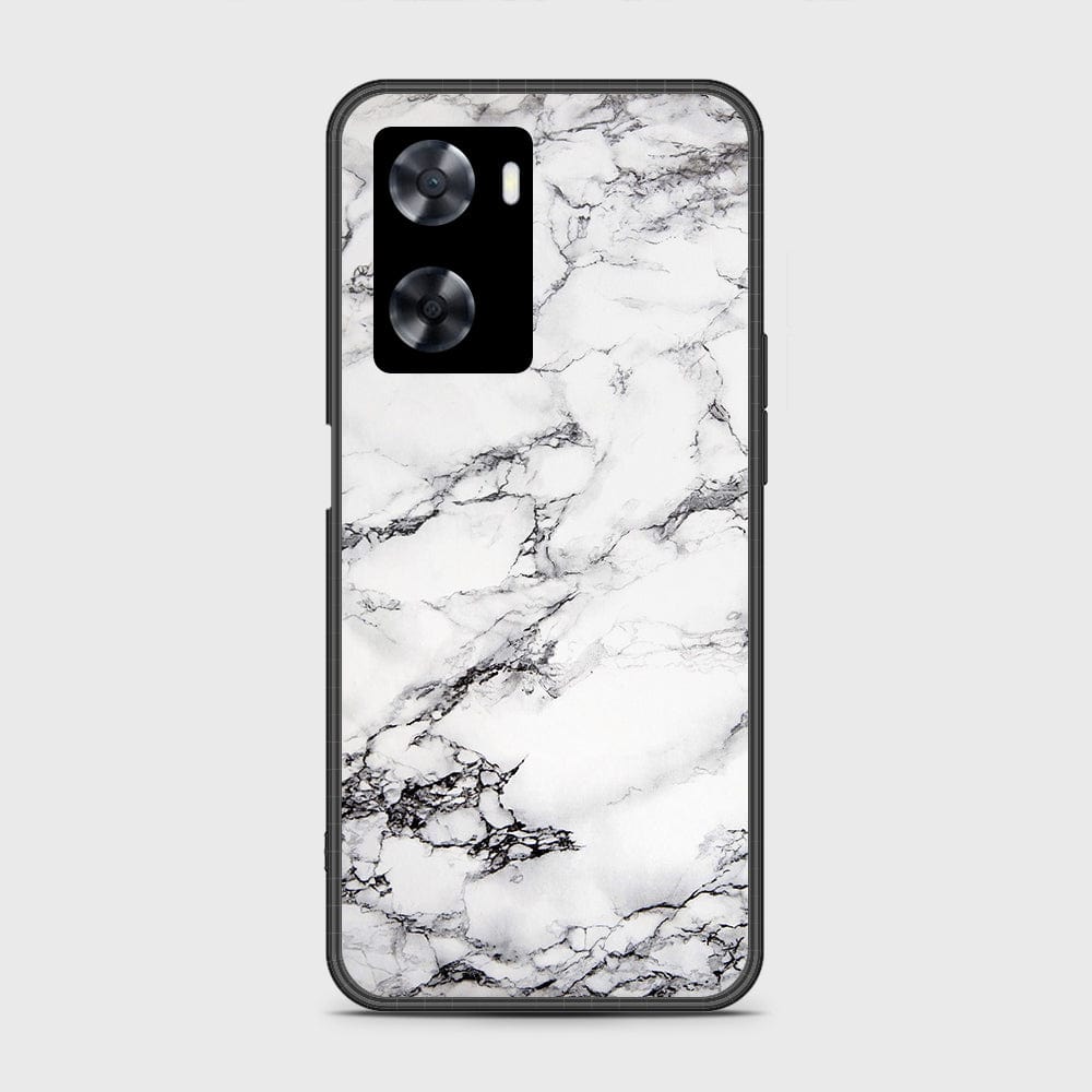 OnePlus Nord N20 SE Cover- White Marble Series - HQ Ultra Shine Premium Infinity Glass Soft Silicon Borders Case