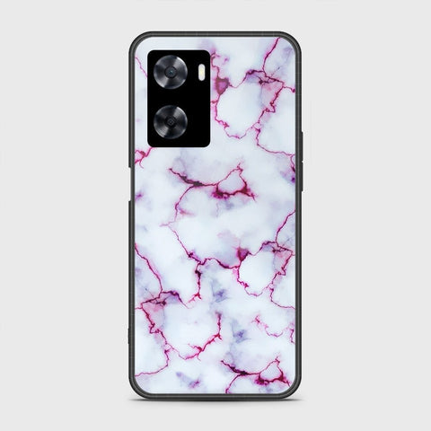 Oppo A77s Cover- White Marble Series - HQ Ultra Shine Premium Infinity Glass Soft Silicon Borders Case