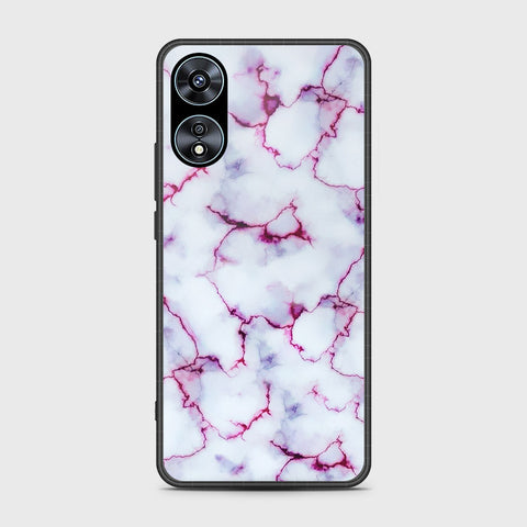 Oppo A78 4G Cover- White Marble Series - HQ Ultra Shine Premium Infinity Glass Soft Silicon Borders Case