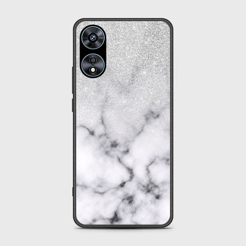 Oppo A78 4G Cover- White Marble Series - HQ Ultra Shine Premium Infinity Glass Soft Silicon Borders Case