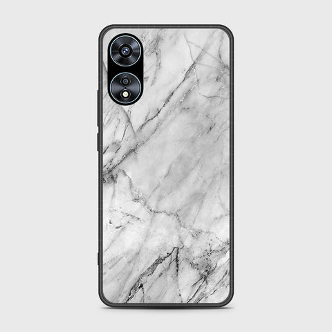 Oppo A78 4G Cover- White Marble Series - HQ Ultra Shine Premium Infinity Glass Soft Silicon Borders Case