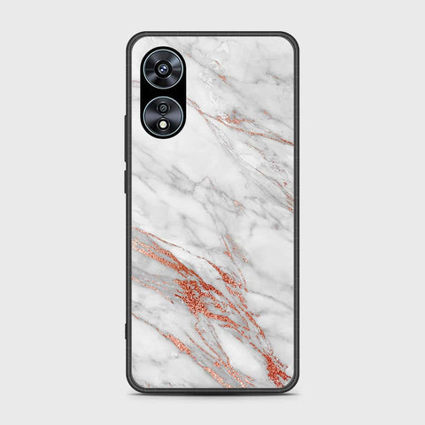 Oppo A97 5G Cover- White Marble Series - HQ Ultra Shine Premium Infinity Glass Soft Silicon Borders Case