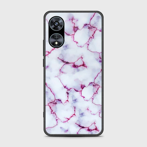 Oppo A97 5G Cover- White Marble Series - HQ Ultra Shine Premium Infinity Glass Soft Silicon Borders Case