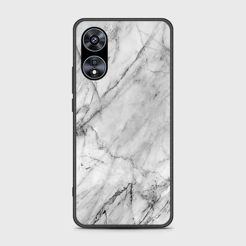 Oppo A97 5G Cover- White Marble Series - HQ Ultra Shine Premium Infinity Glass Soft Silicon Borders Case