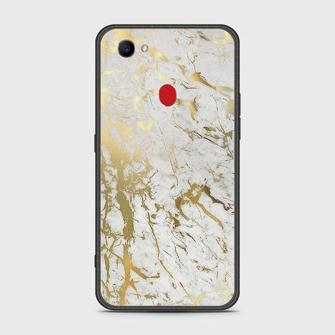 Oppo F7 Cover- White Marble Series - HQ Ultra Shine Premium Infinity Glass Soft Silicon Borders Case