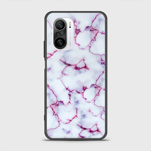 Xiaomi Poco F3 Cover - White Marble Series - HQ Ultra Shine Premium Infinity Glass Soft Silicon Borders Case