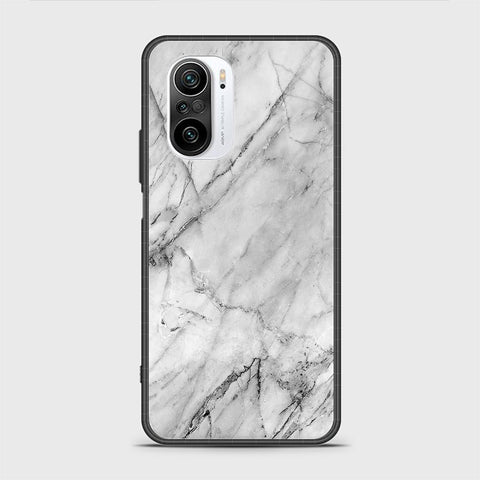 Xiaomi Redmi K40 Cover - White Marble Series - HQ Ultra Shine Premium Infinity Glass Soft Silicon Borders Case