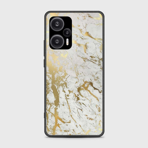 Xiaomi Poco F5  Cover- White Marble Series - HQ Ultra Shine Premium Infinity Glass Soft Silicon Borders Case