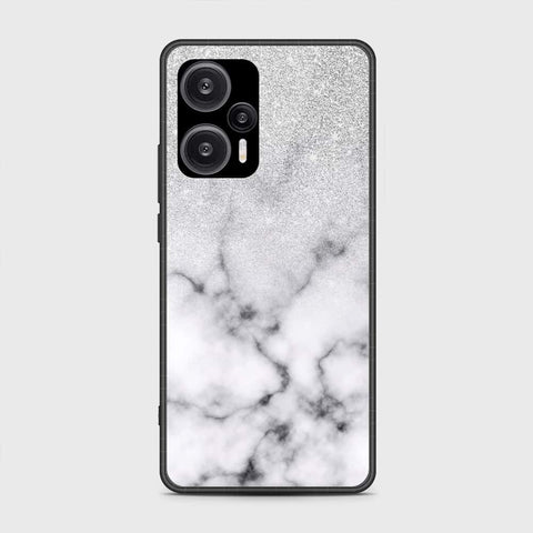 Xiaomi Poco F5  Cover- White Marble Series - HQ Ultra Shine Premium Infinity Glass Soft Silicon Borders Case