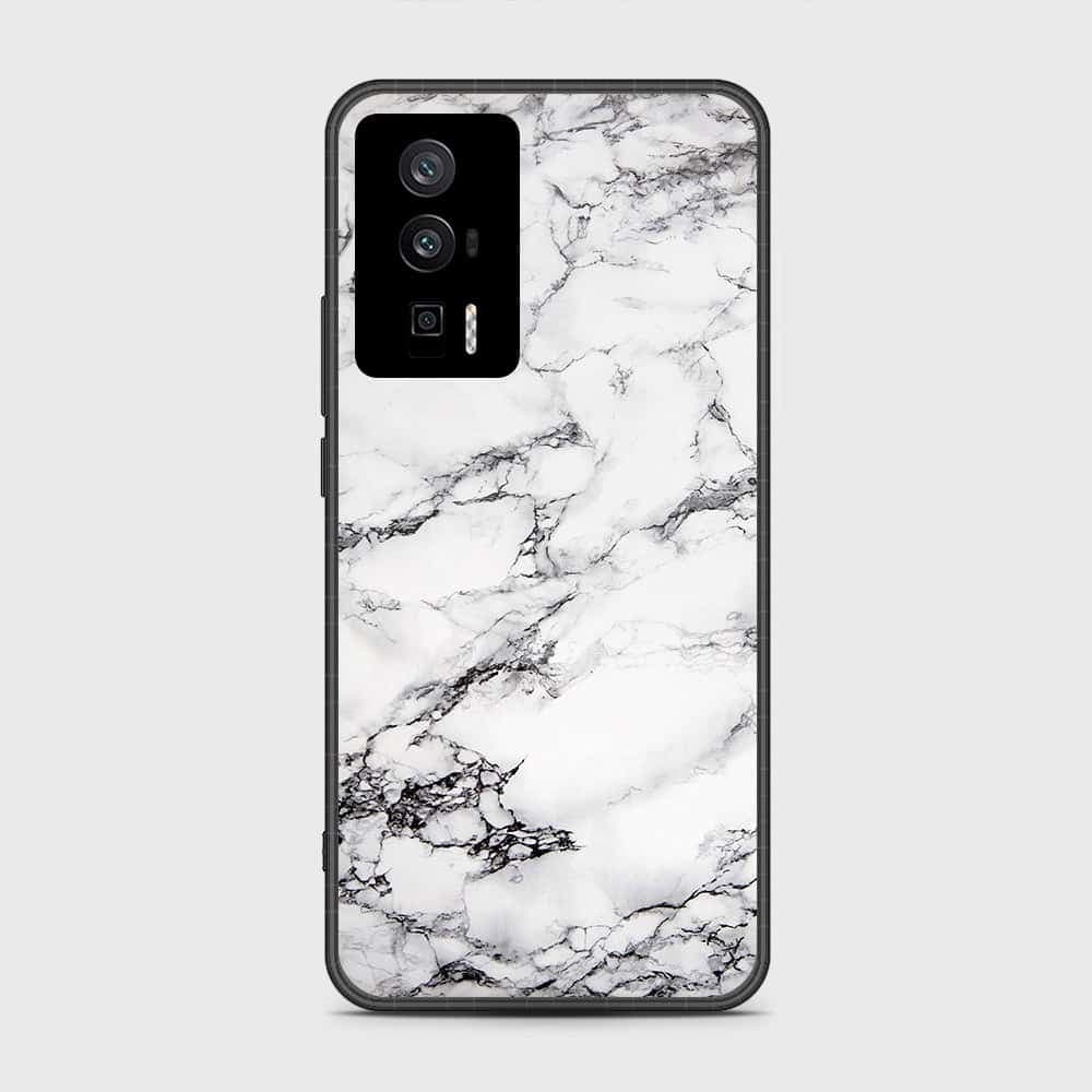 Xiaomi Redmi K60 Pro Cover- White Marble Series - HQ Ultra Shine Premium Infinity Glass Soft Silicon Borders Case