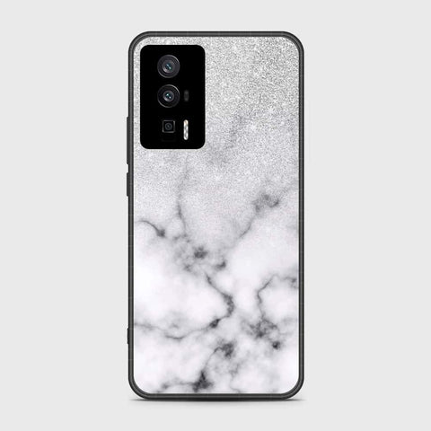 Xiaomi Redmi K60 Cover- White Marble Series - HQ Ultra Shine Premium Infinity Glass Soft Silicon Borders Case