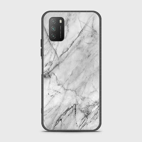 Xiaomi Redmi 9T Cover - White Marble Series - HQ Ultra Shine Premium Infinity Glass Soft Silicon Borders Case