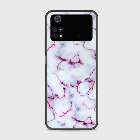 Xiaomi Poco M4 Pro Cover- White Marble Series - HQ Ultra Shine Premium Infinity Glass Soft Silicon Borders Case