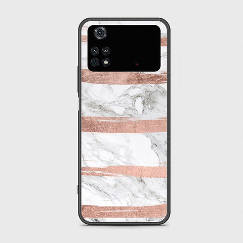 Xiaomi Poco M4 Pro Cover- White Marble Series - HQ Ultra Shine Premium Infinity Glass Soft Silicon Borders Case